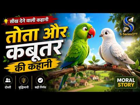 तोता और कबूतर की कहानी Moral Story in Hindi | बच्चों की मजेदार और सीख देने वाली कहानी